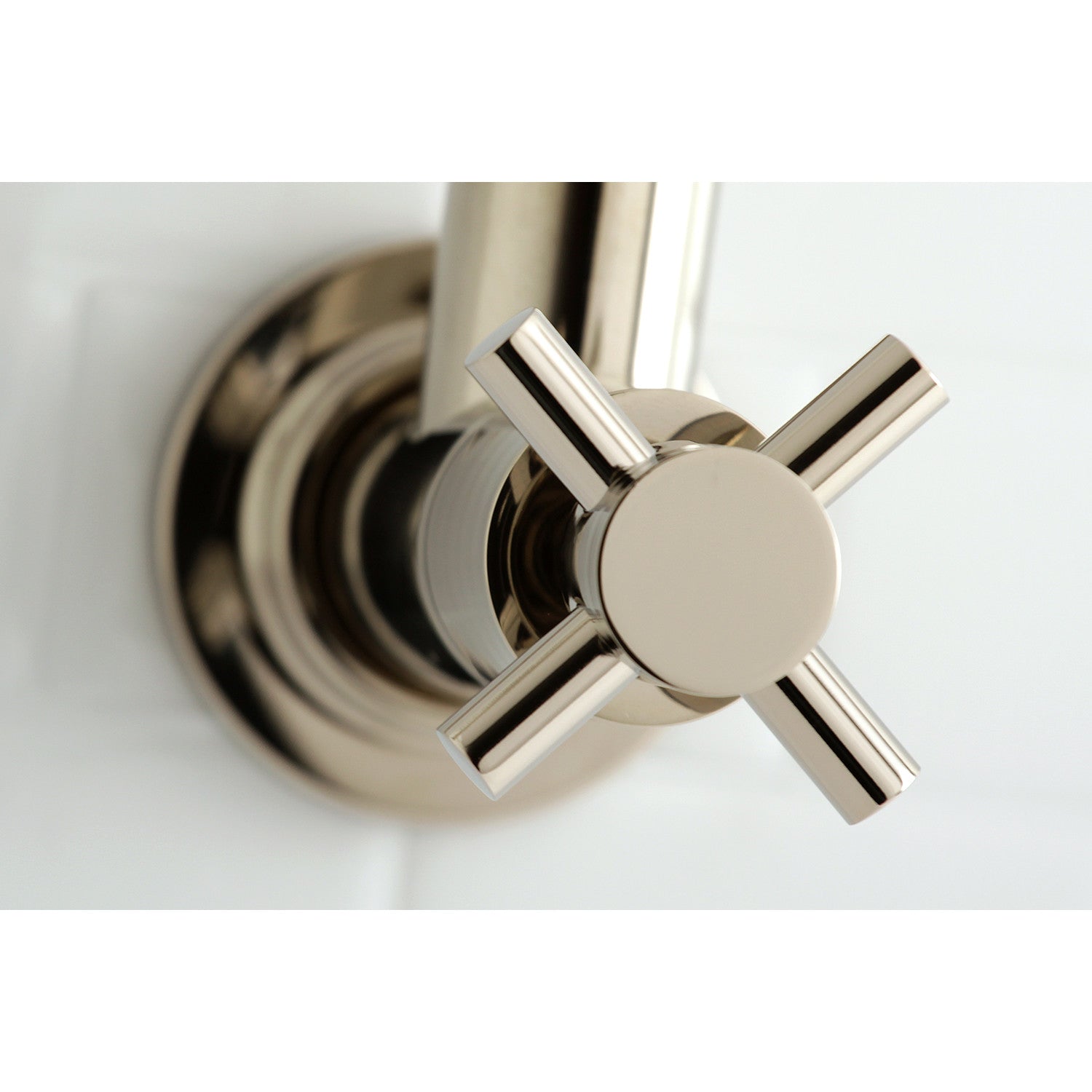 Kingston Sona KS8106DX - Concord Two-Handle 1-Hole Wall Mount Pot Filler Faucet, Polished Nickel — thumbnail 3